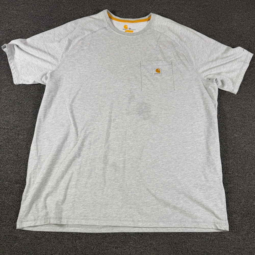 Carhartt T-Shirt Mens 2XL Relaxed Fit Gray Pocket Short Sleeve 100410 034